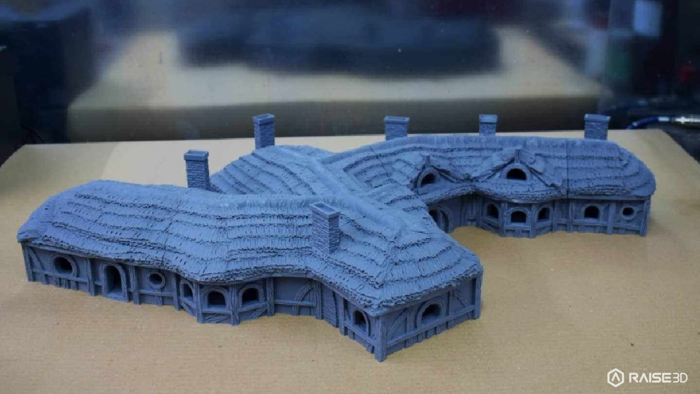 3D打印的小酒馆建筑模型，高精度打印实现建筑细节完美展现。